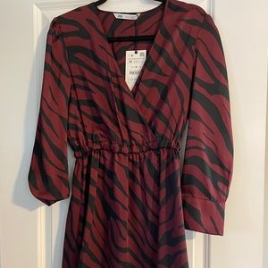 Zara zebra print dress